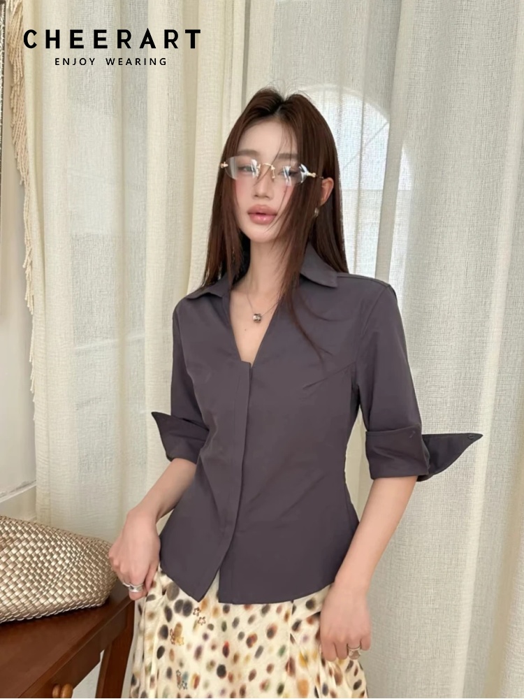 Women Formal Wear Korean - CHEERART Fall Women'S Blouses And Shirts
