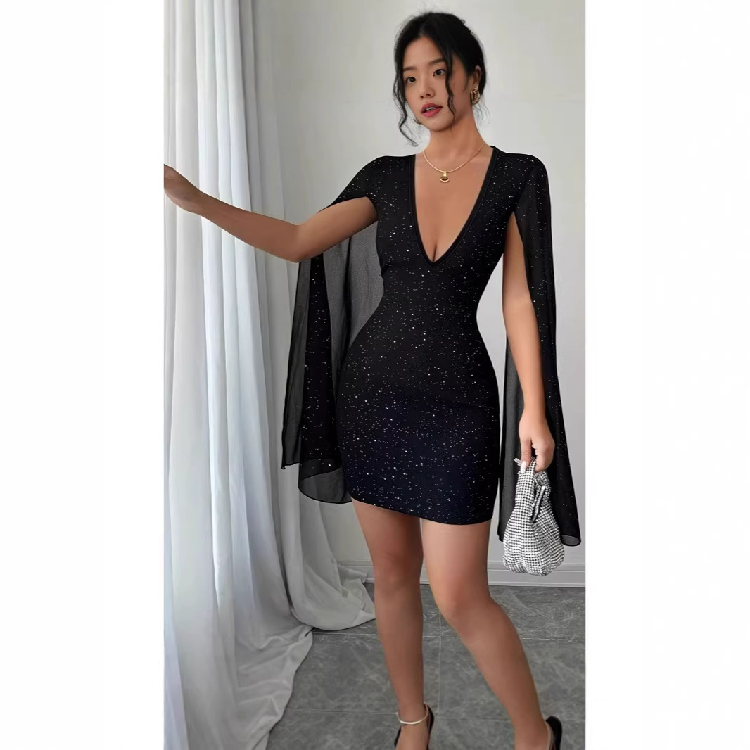 Formal Women'S Wear - V Neck Bodycon Midi Dress Elegant