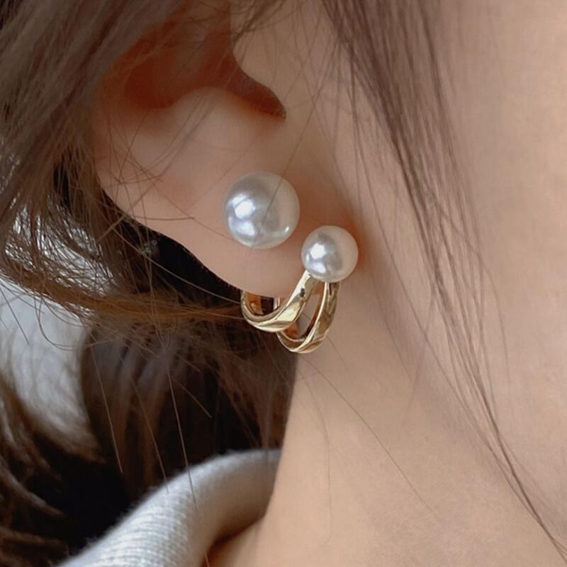 Pearl Earring Stud - 925 Silver Needle Korean Fashion Pearl