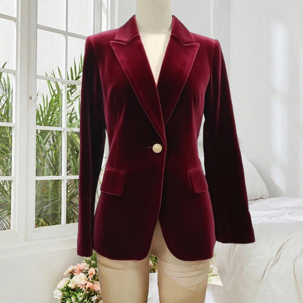 Women'S Formal Wear For Wedding Guest - Velvet Large Size Women Prom Peaked