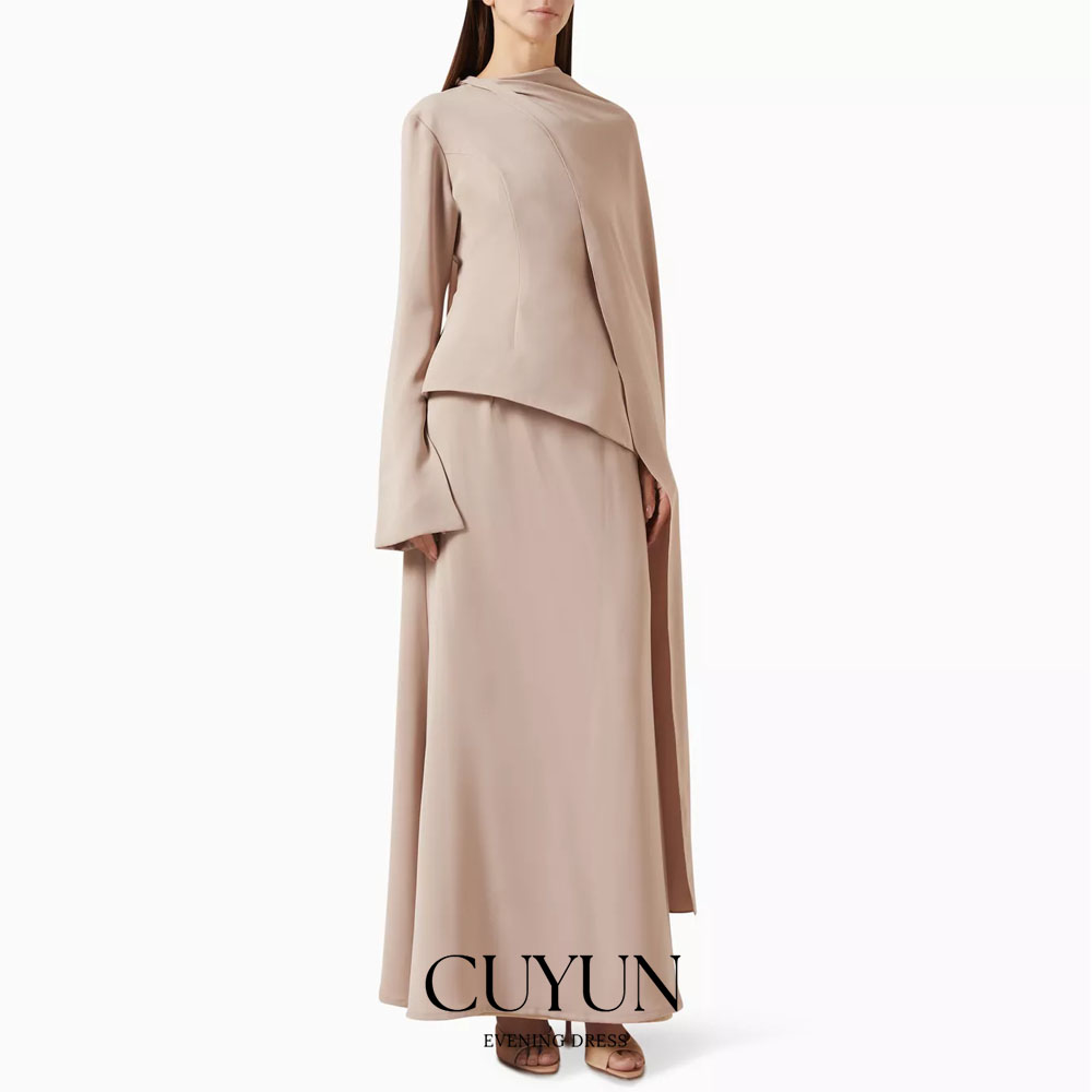 CUYUN Customized Khaki Modest  - Women'S Formal Wear For Wedding Guest review and price