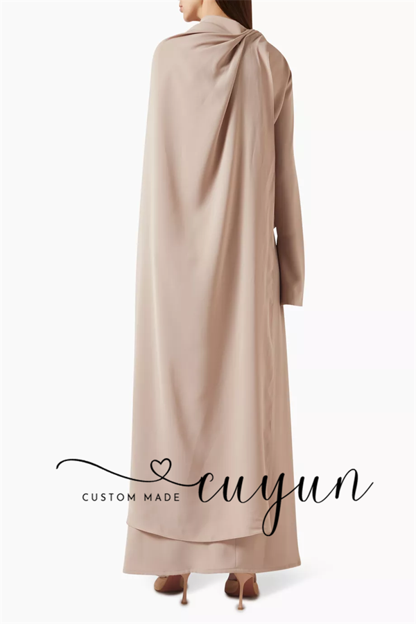 CUYUN Customized Khaki Modest  - Women'S Formal Wear For Wedding Guest review and price