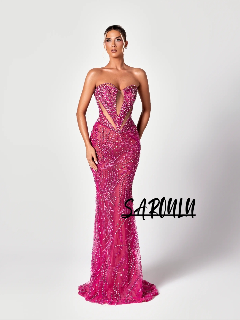 Fuchsia Cut Out Sweet Evening  - Formal Gala Wear Women review and price