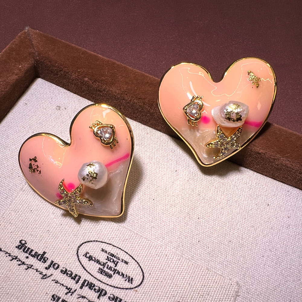 Oil painting love natural pear - Pearl Earring Stud review and price