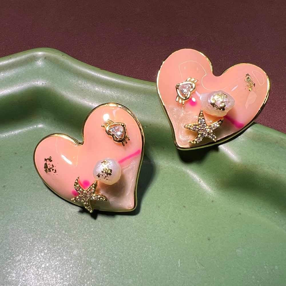 Oil painting love natural pear - Pearl Earring Stud review and price