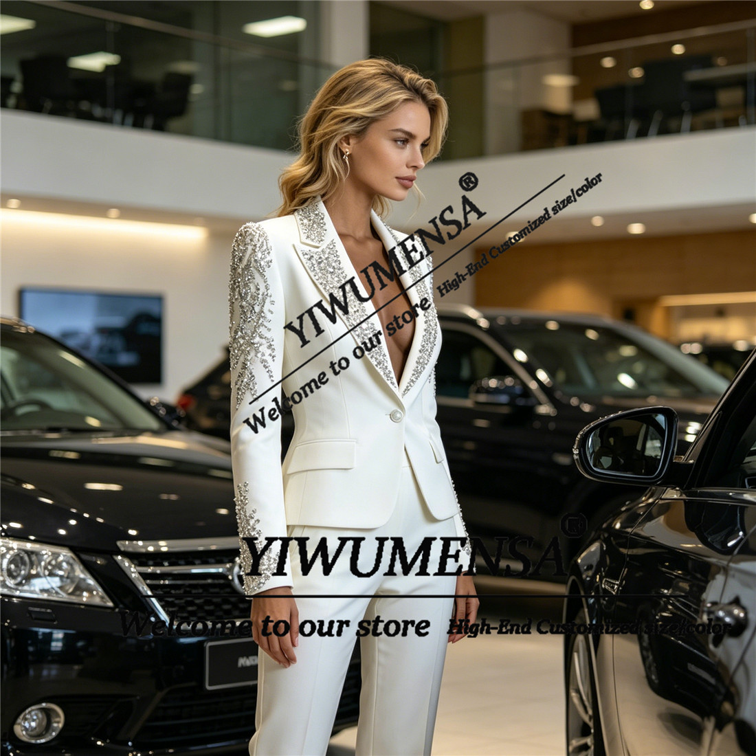 Luxury Women Suits 2 Pieces Se - Women Formal Wear Pants review and price