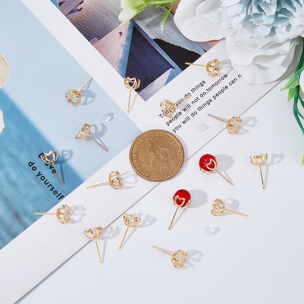 30Pcs Earring Mounting 4-Heart - Pearl Earring Stud review and price