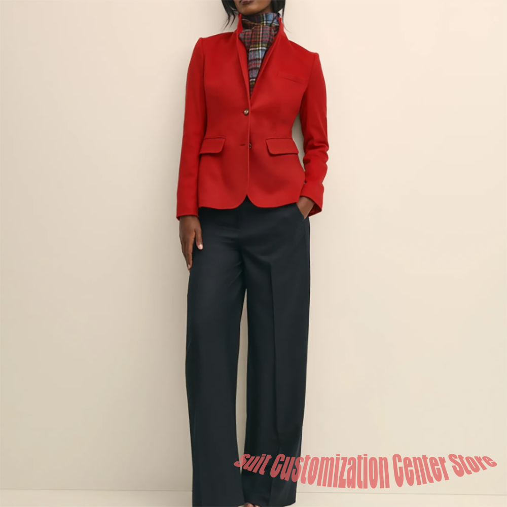 Women's Navy Woolen Clothes Si - Women Formal Wear Pants review and price