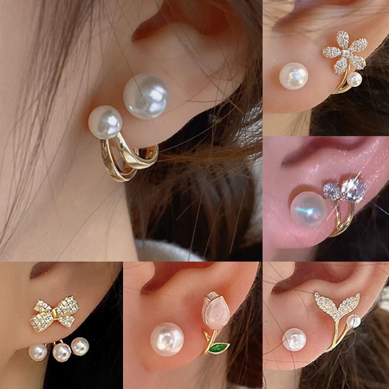 925 Silver Needle Korean Fashi - Pearl Earring Stud review and price