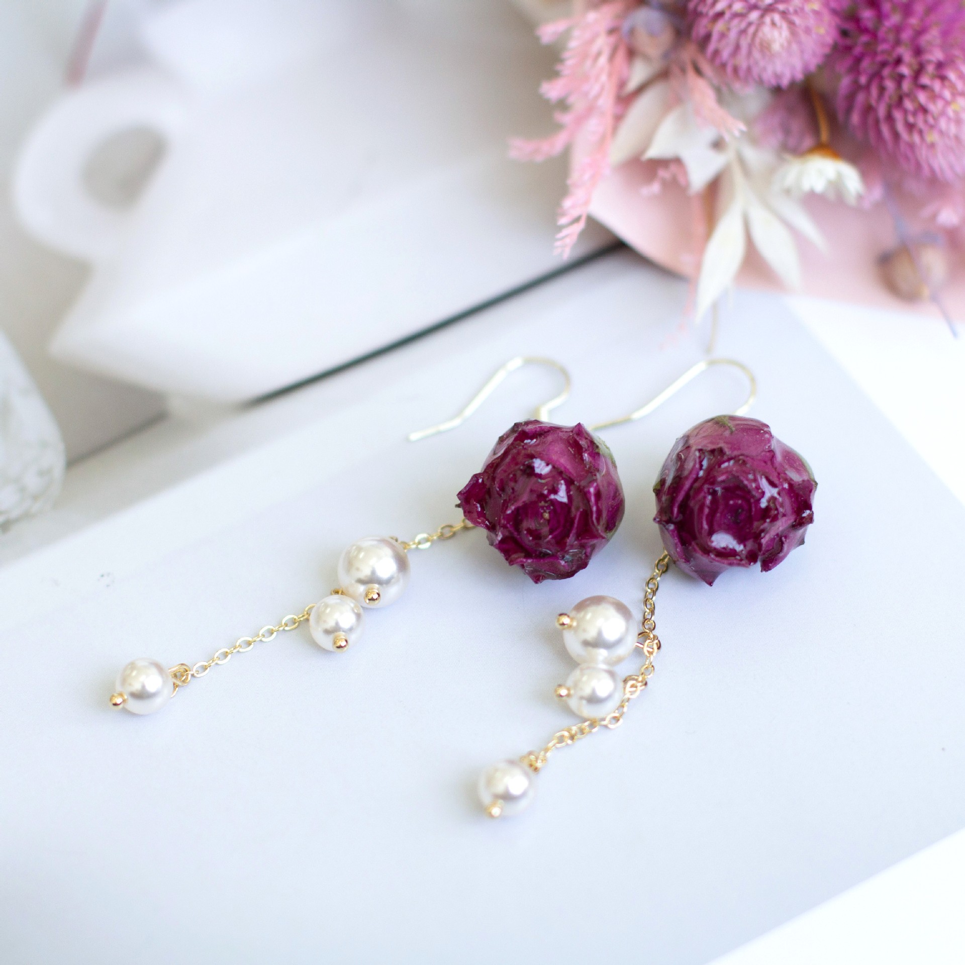 Elegant Immortal Rose Pearl Ta - Pearl Earring Stud review and price