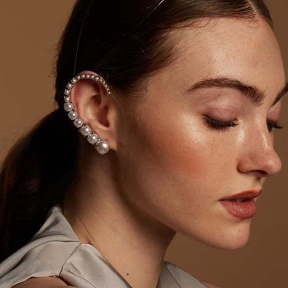 Stonefans Pearl Ear Clips With - Pearl Earring Stud review and price