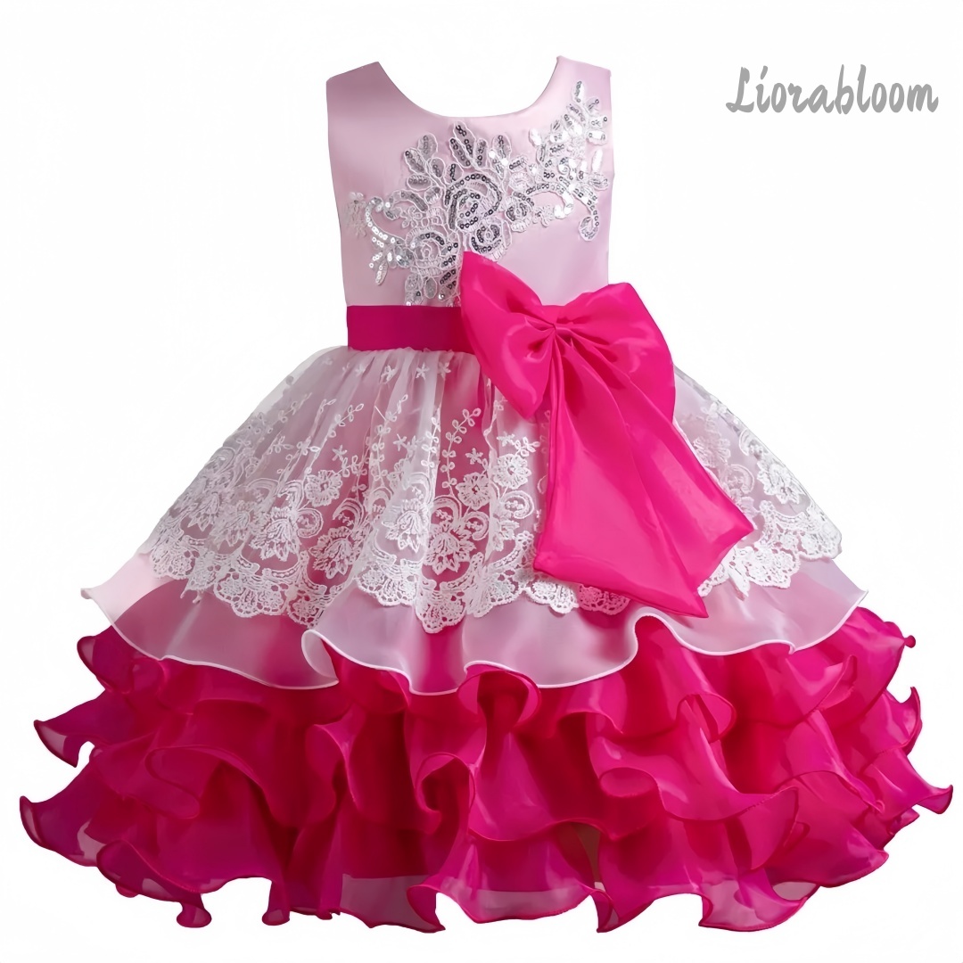 Girls' Dress With Large Bow Sl - Formal Attire Woman review and price