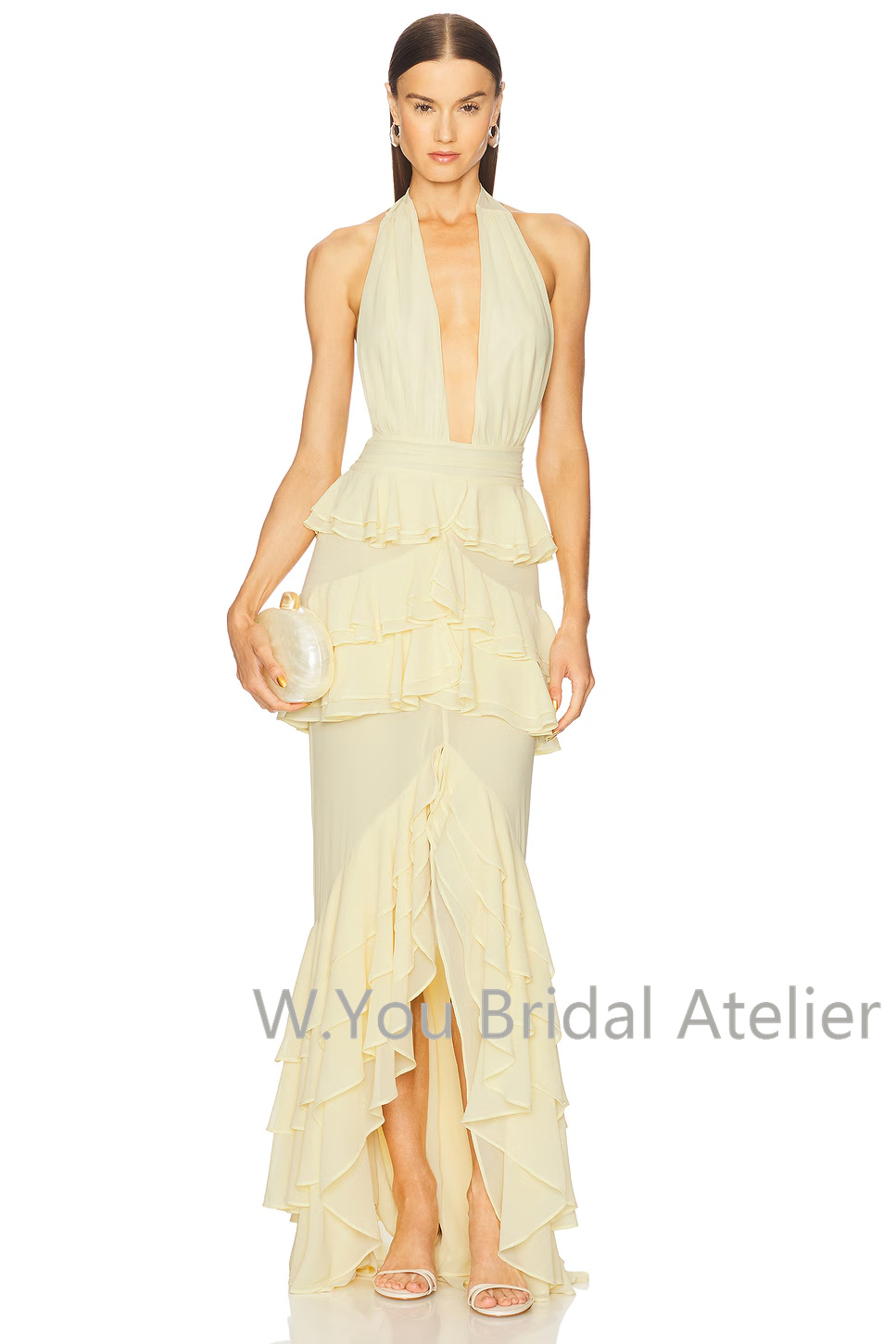 Evening Dresses Deep V Neck Ha - Women'S Formal Wear For Wedding Guest review and price