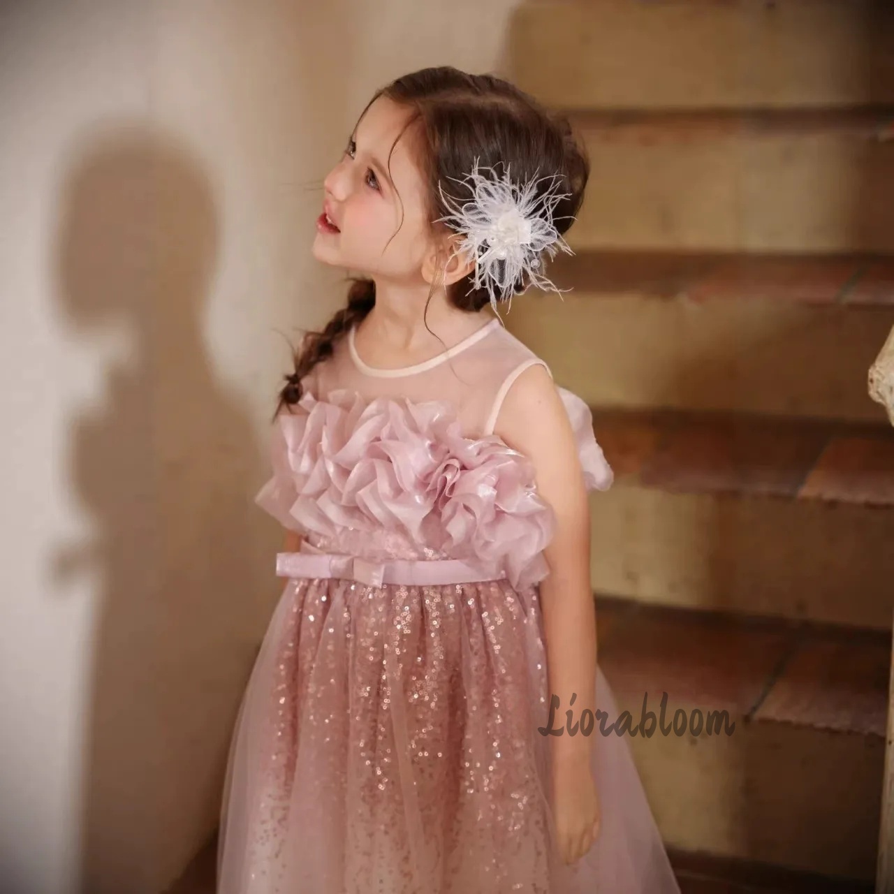 Girls' Pink Wavy Tulle Formal  - Formal Attire Woman review and price