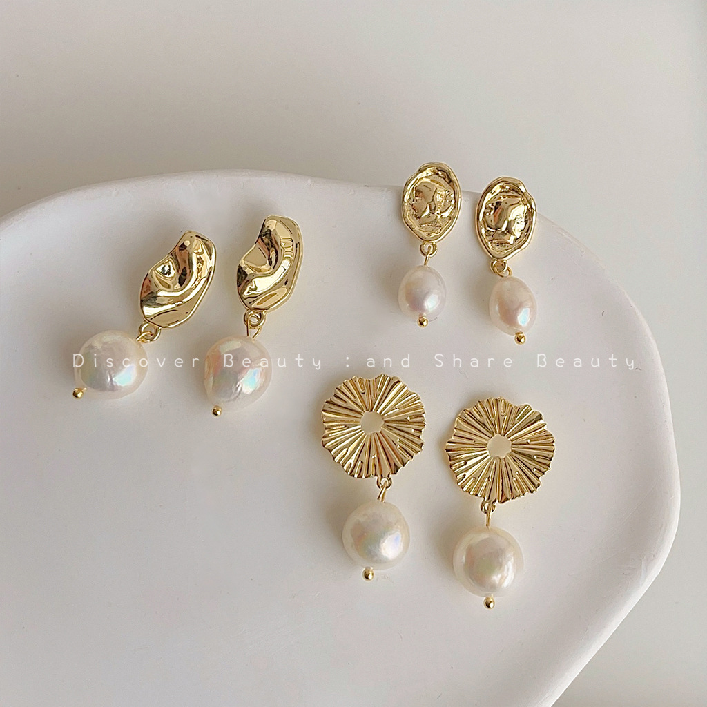 DIY accessories French retro b - Pearl Earring Stud review and price