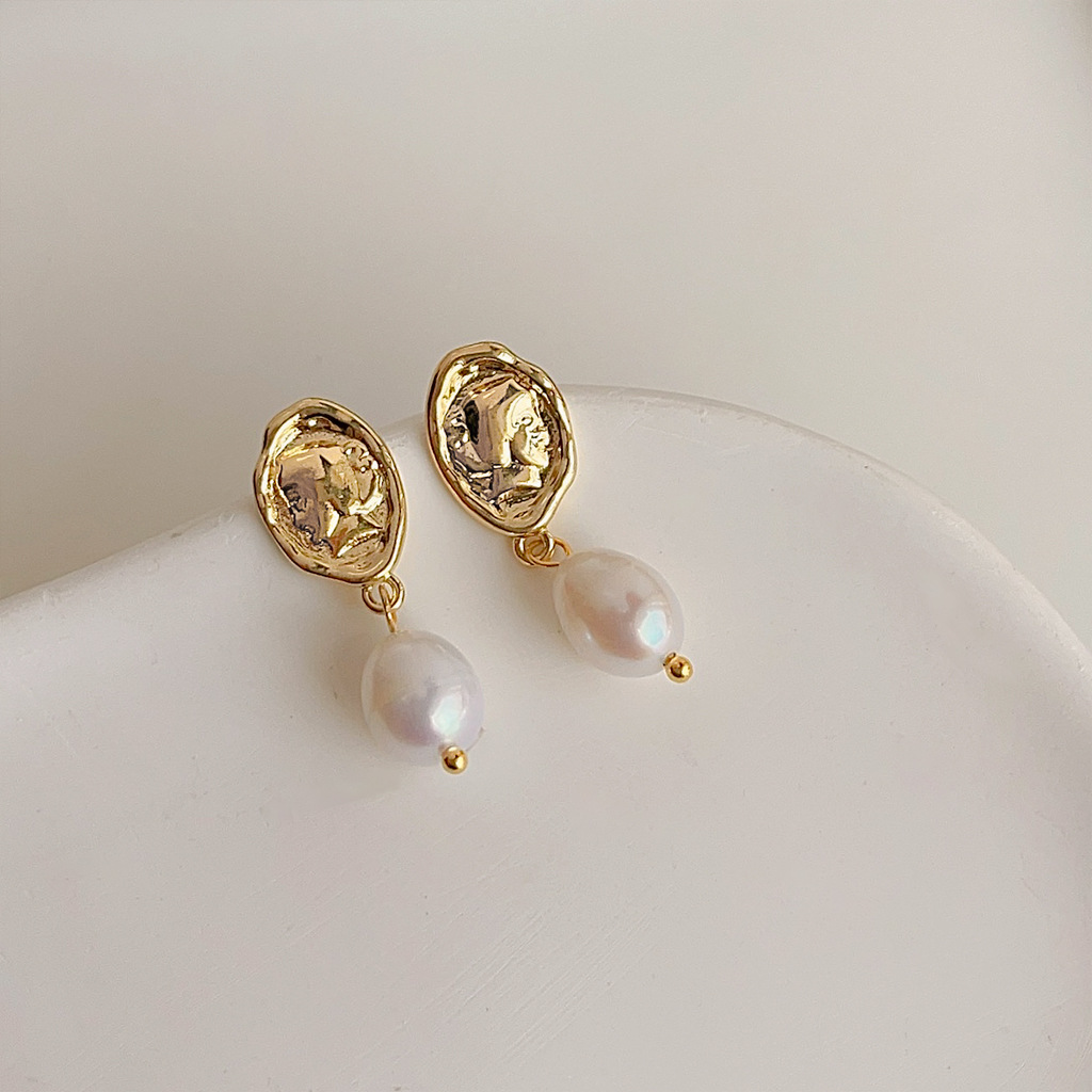 DIY accessories French retro b - Pearl Earring Stud review and price