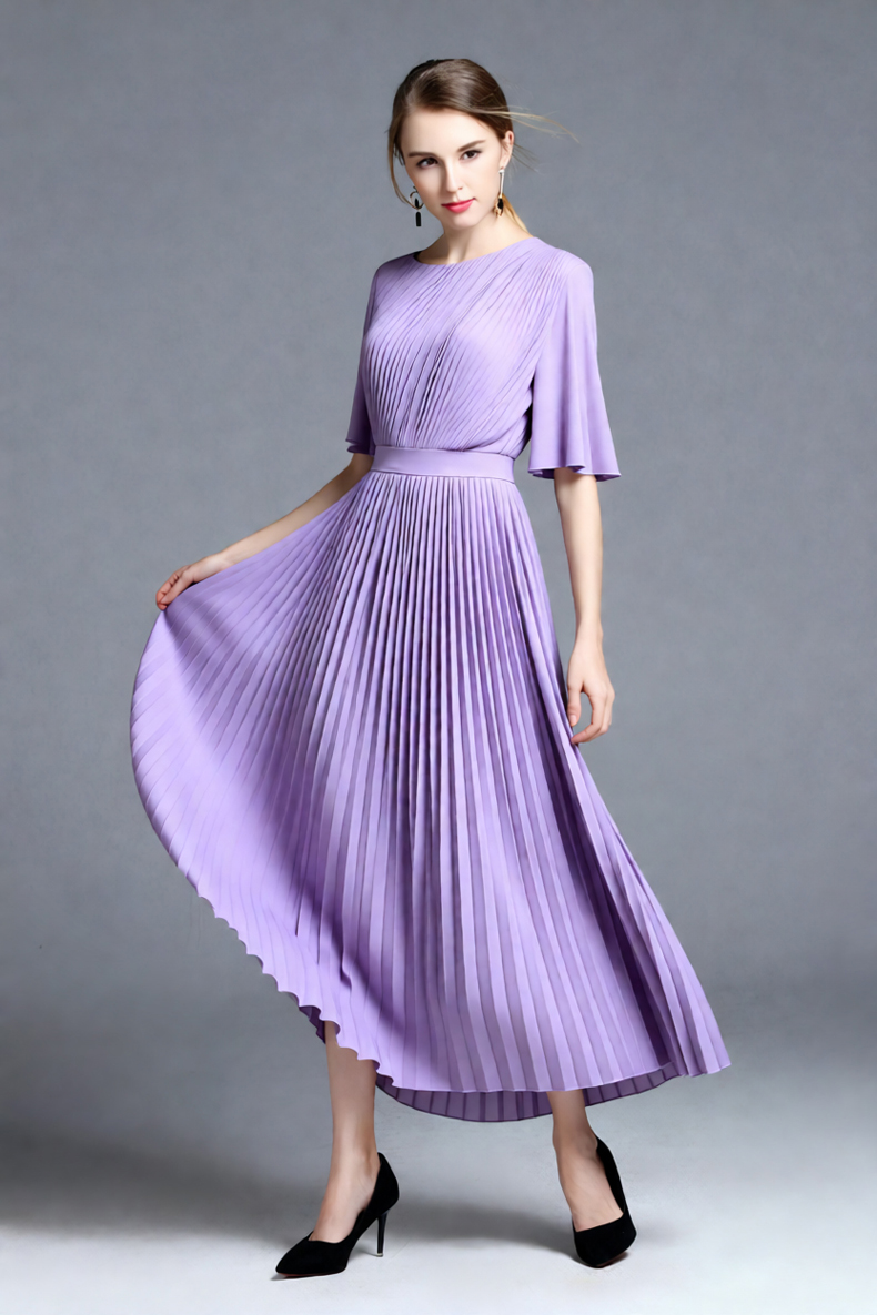 Women's Lilac Cape Sleeve Plea - Women'S Formal Wear For Wedding Guest review and price