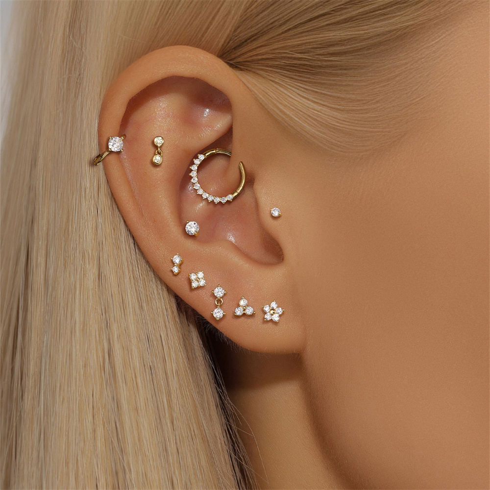 Aide DIY Zircon Pearl Earring  - Pearl Earring Stud review and price