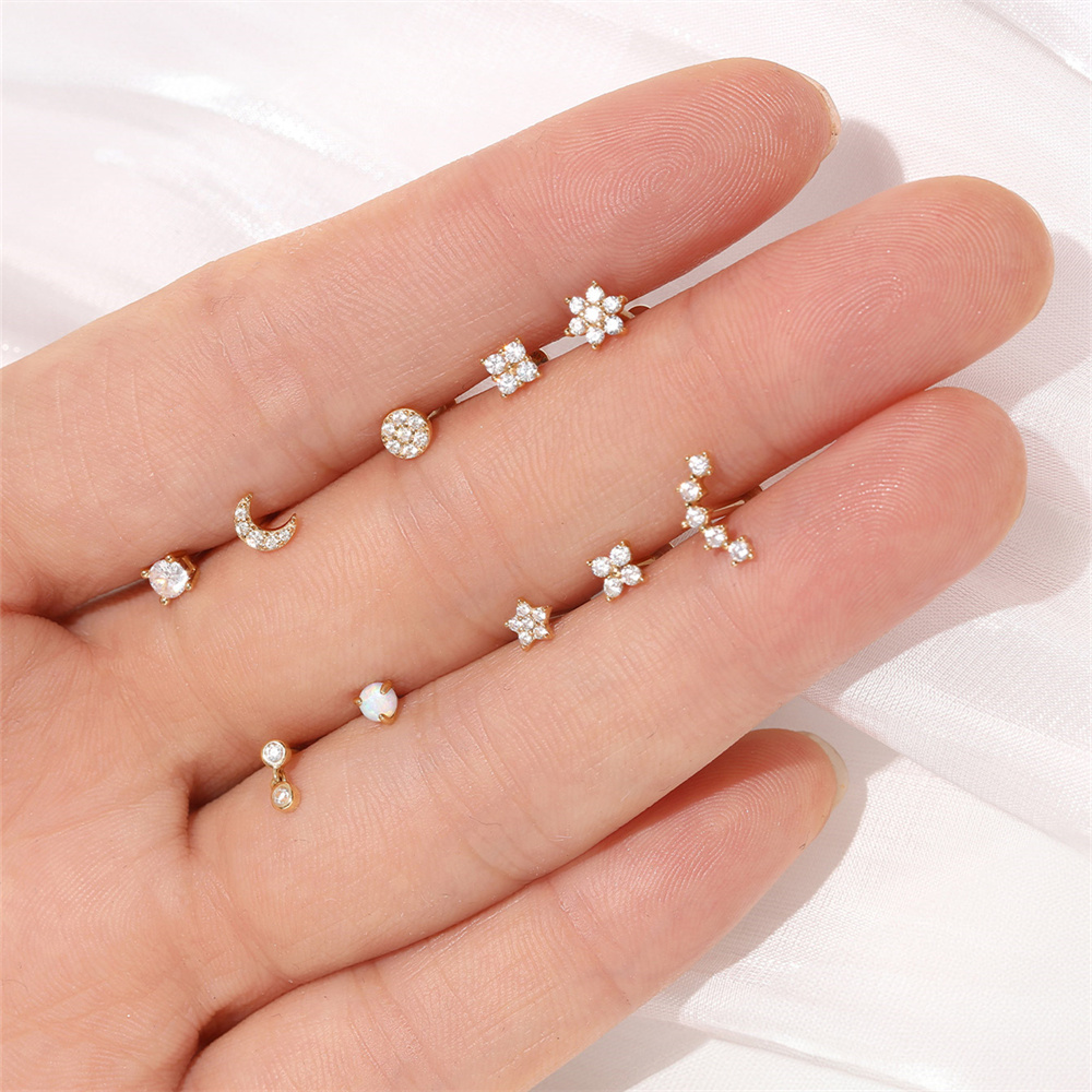 Aide DIY Zircon Pearl Earring  - Pearl Earring Stud review and price