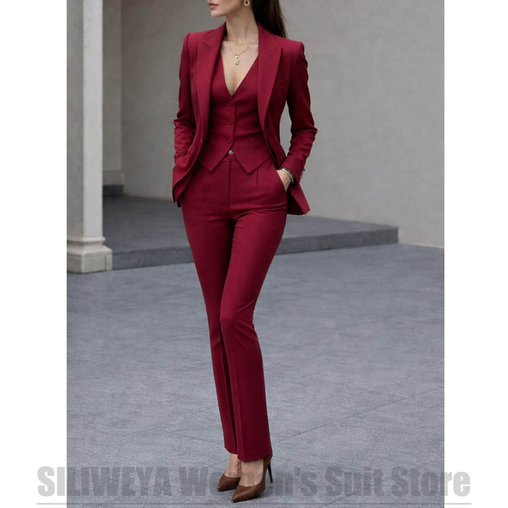 Women 3 Piece Suit Set Blazer  - Women Formal Wear Pants review and price