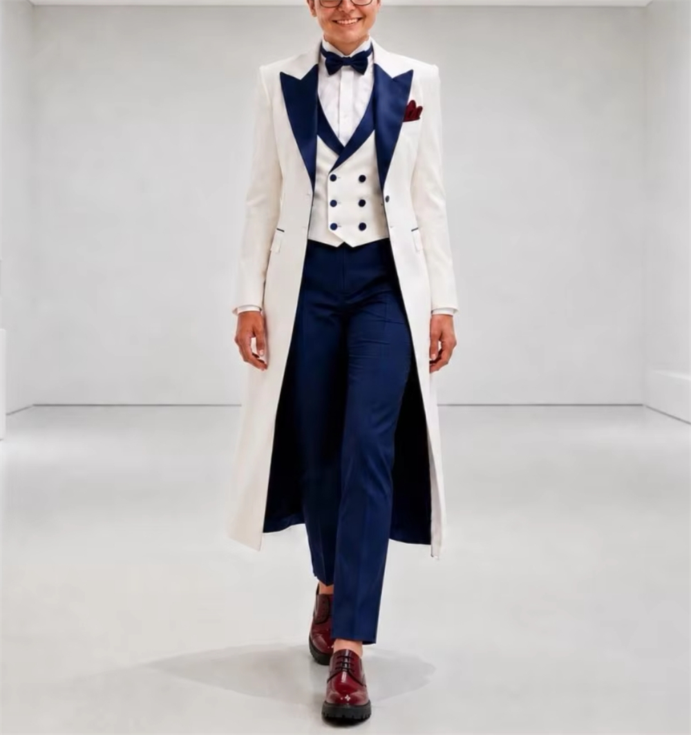 Navy Blue White Women's Jacket - Formal Women'S Wear review and price